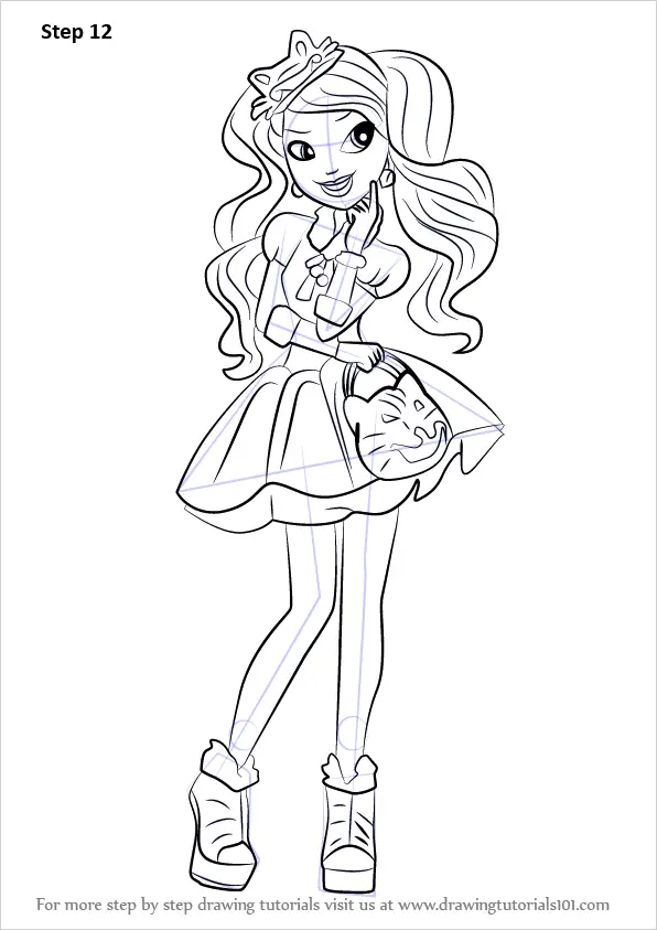 How to Draw Kitty Cheshire from Ever After High (Ever After High) Step ...