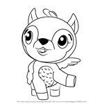 How to Draw Deeraloo from Hatchimals
