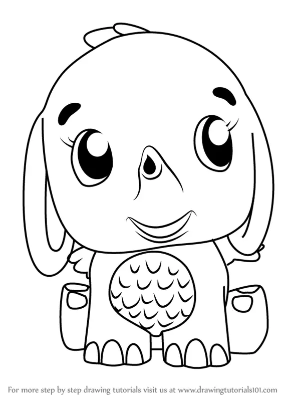 How to Draw Elefly from Hatchimals (Hatchimals) Step by Step ...