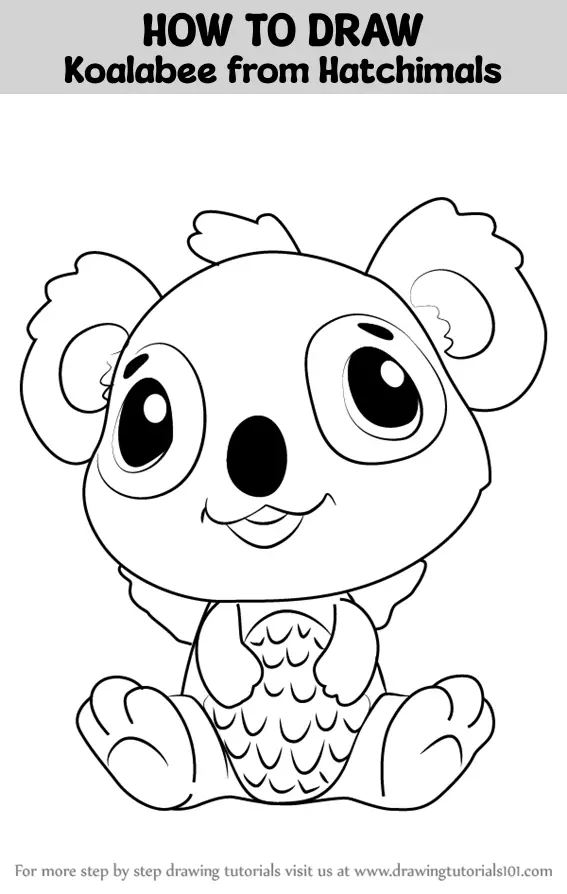 How to Draw Koalabee from Hatchimals (Hatchimals) Step by Step ...