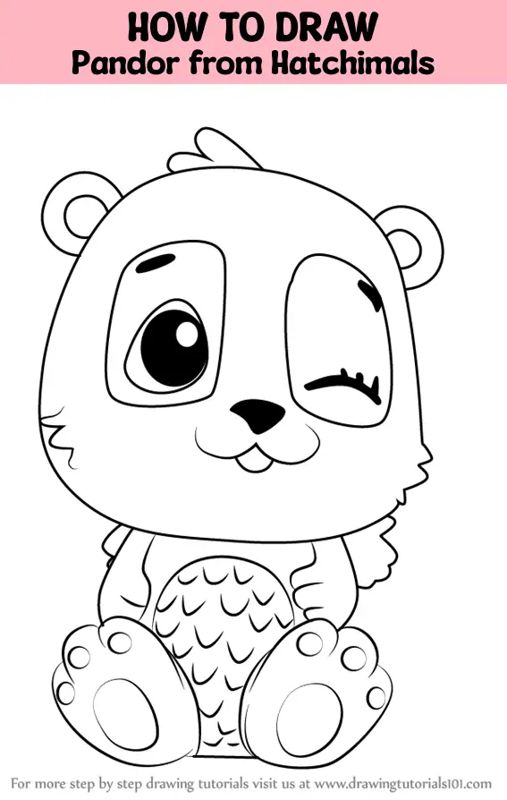 How to Draw Pandor from Hatchimals (Hatchimals) Step by Step ...