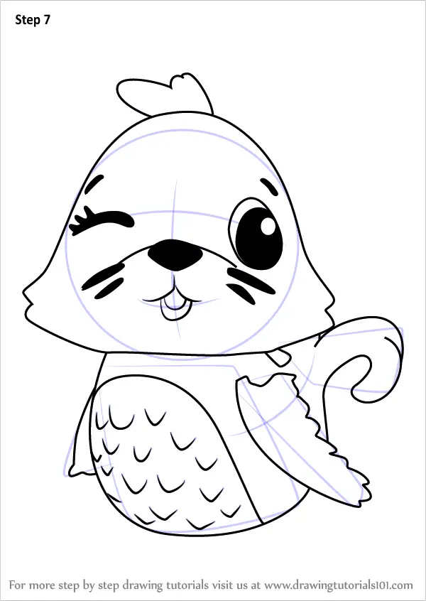 How to Draw Polar Sealark from Hatchimals (Hatchimals) Step by Step ...