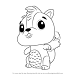 How to Draw Skunkle from Hatchimals