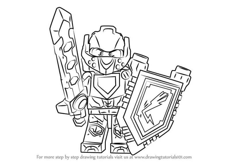 Learn How to Draw from Lego Nexo Knights (Lego Nexo Step by Step Drawing Tutorials