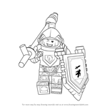 How to Draw Lance Richmond from Lego Nexo Knights