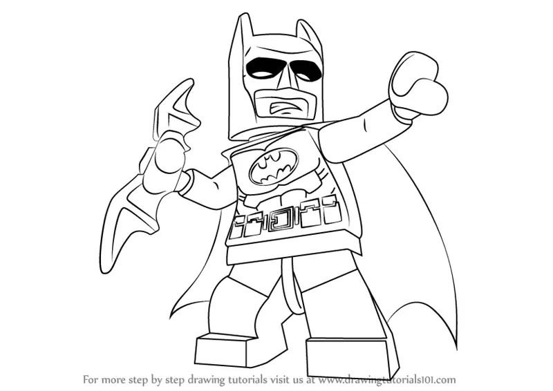 Learn How to Draw Lego Batman (Lego) Step by Step Drawing Tutorials