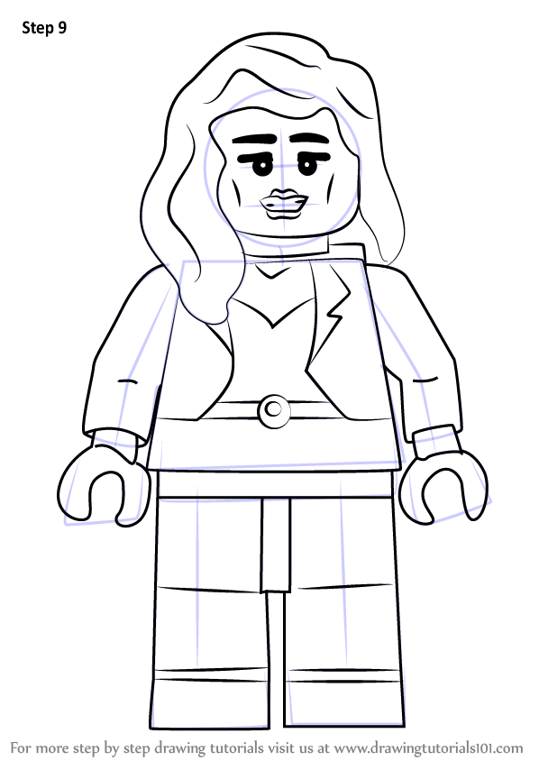 Learn How to Draw Lego Black Canary (Lego) Step by Step 