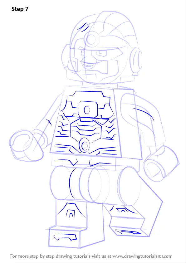 lego cyborg coloring pages