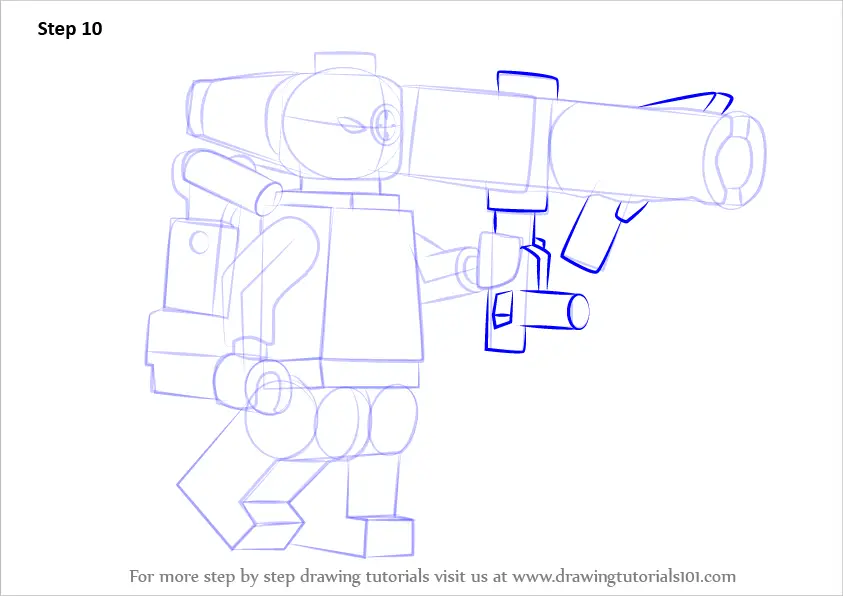 Learn How to Draw Lego Deadshot (Lego) Step by Step : Drawing Tutorials