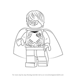 How to Draw Lego Dick Grayson aka Robin