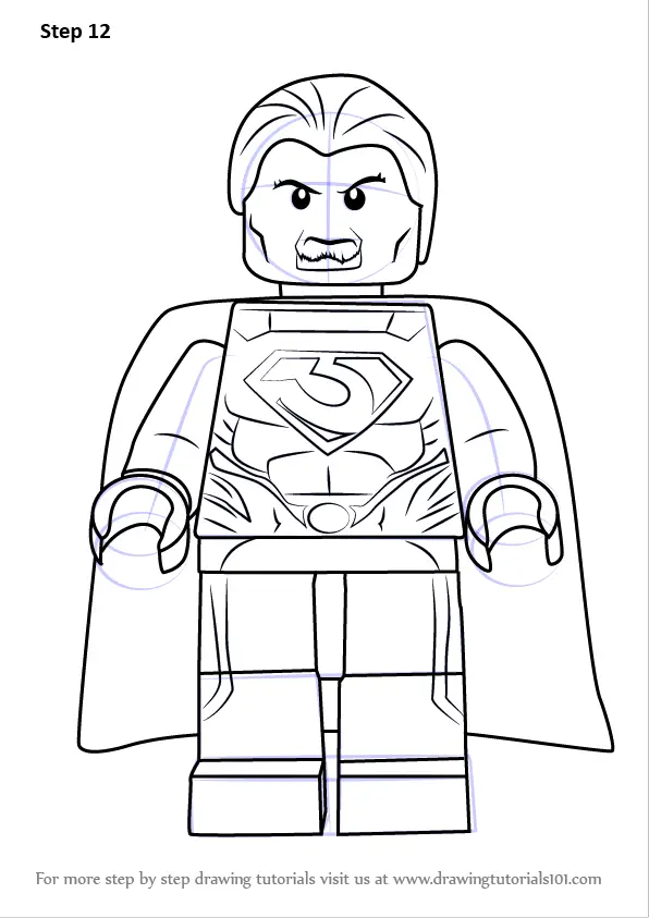 How to Draw Lego General Zod (Lego) Step by Step | DrawingTutorials101.com