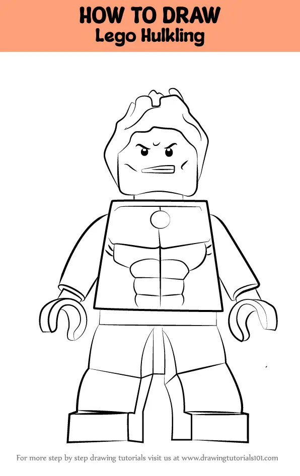 How to Draw Lego Hulkling (Lego) Step by Step | DrawingTutorials101.com