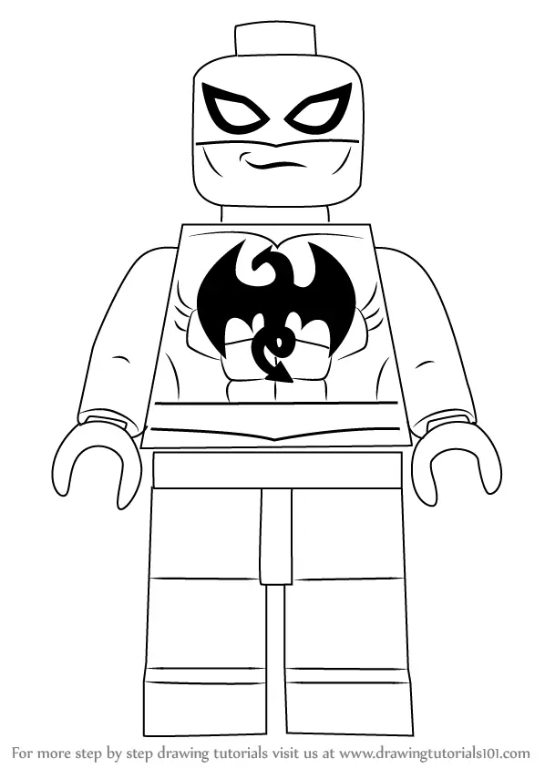 Learn How to Draw Lego Iron Fist (Lego) Step by Step : Drawing Tutorials