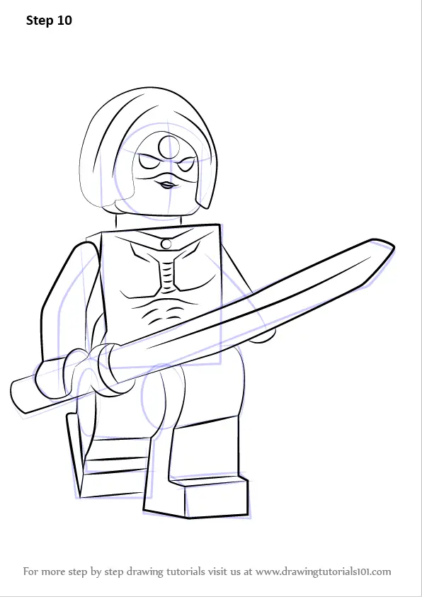 How to Draw Lego Katana (Lego) Step by Step | DrawingTutorials101.com