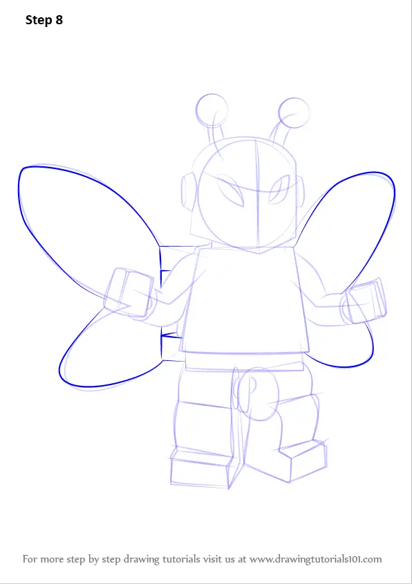 Learn How to Draw Lego Killer Moth (Lego) Step by Step : Drawing Tutorials