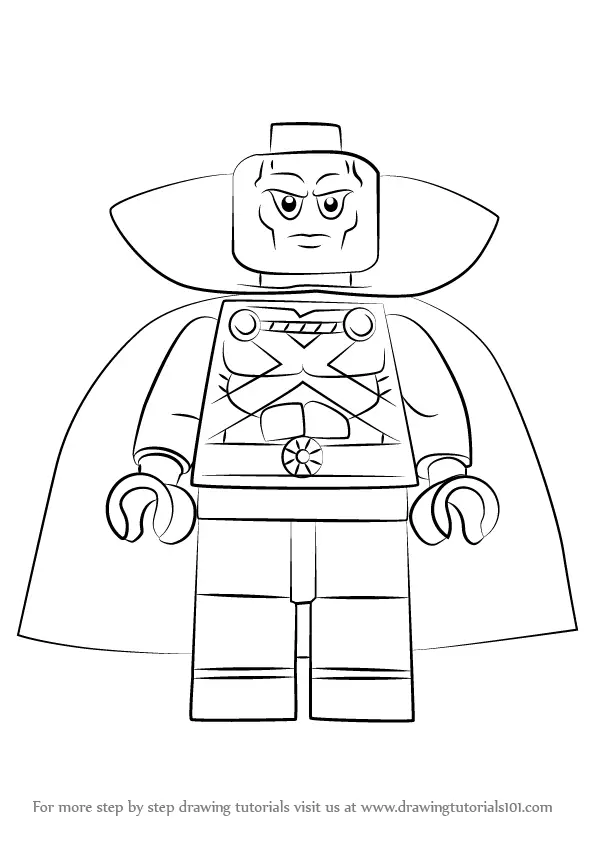 Learn How to Draw Lego Martian Manhunter (Lego) Step by Step : Drawing ...