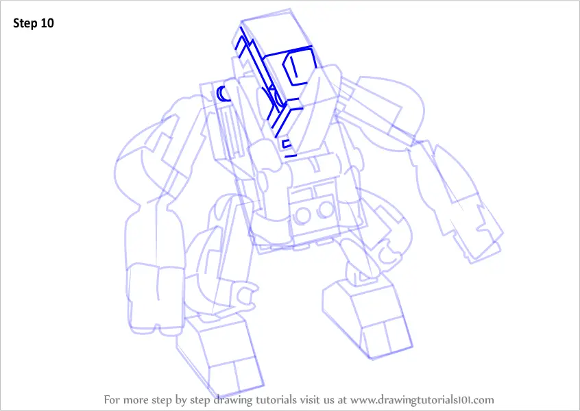 Learn How to Draw Lego Rhino (Lego) Step by Step : Drawing Tutorials