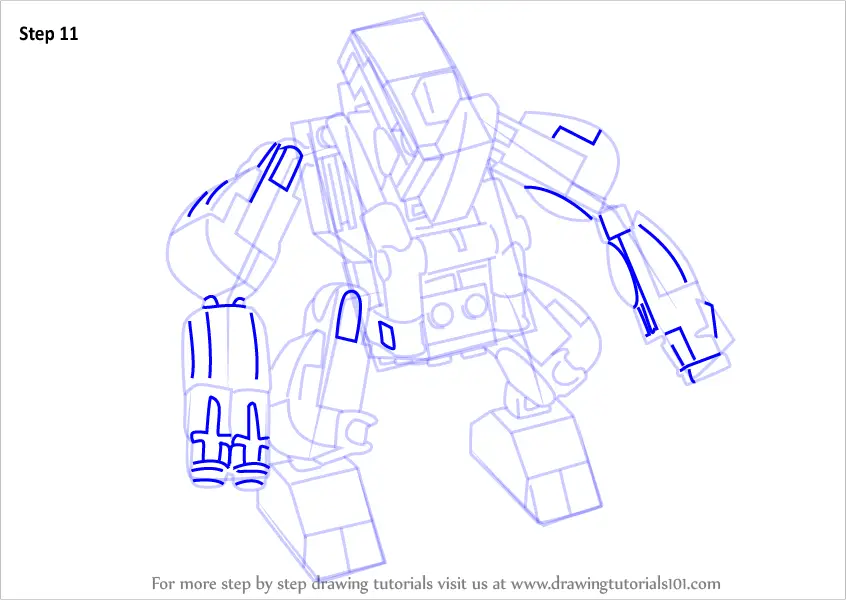 Learn How to Draw Lego Rhino (Lego) Step by Step : Drawing Tutorials