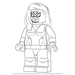 How to Draw Lego Spider-Woman