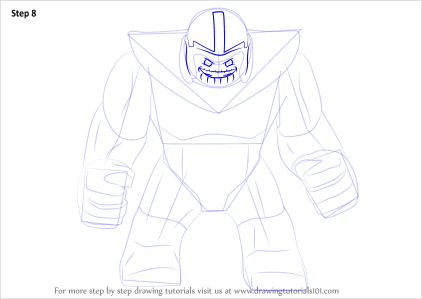 Learn How to Draw Thanos (Lego) Step : Tutorials
