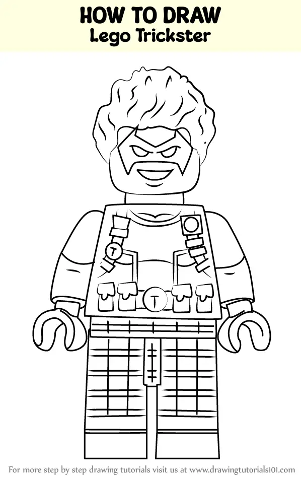 How to Draw Lego Trickster (Lego) Step by Step | DrawingTutorials101.com