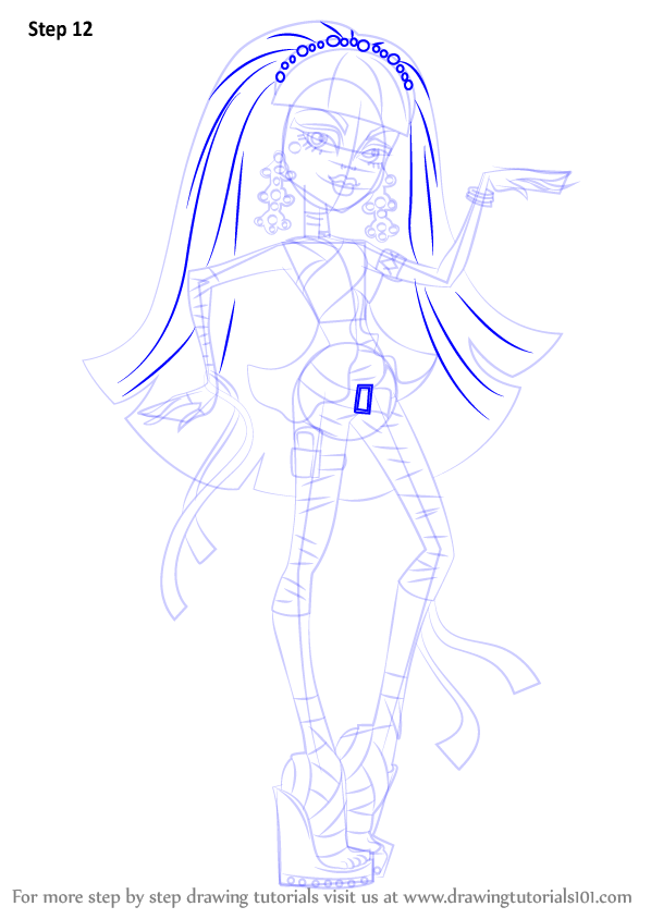 How to Draw Cleo de Nile from Monster High (Monster High) Step by Step