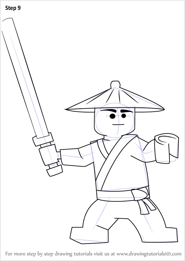 Learn How to Draw First Spinjitzu Master from Ninjago