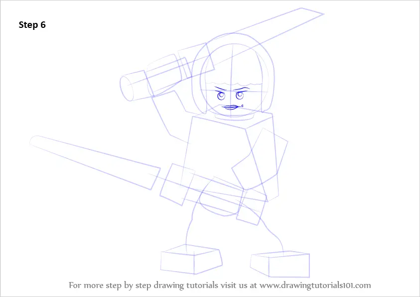 how to draw lego ninjago nya