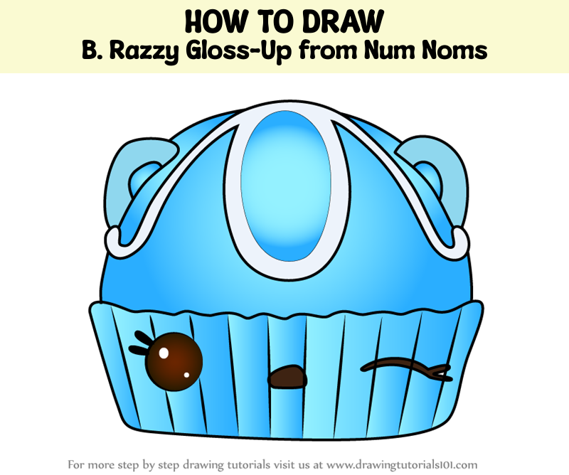 How to Draw B. Razzy Gloss-Up from Num Noms (Num Noms) Step by Step ...