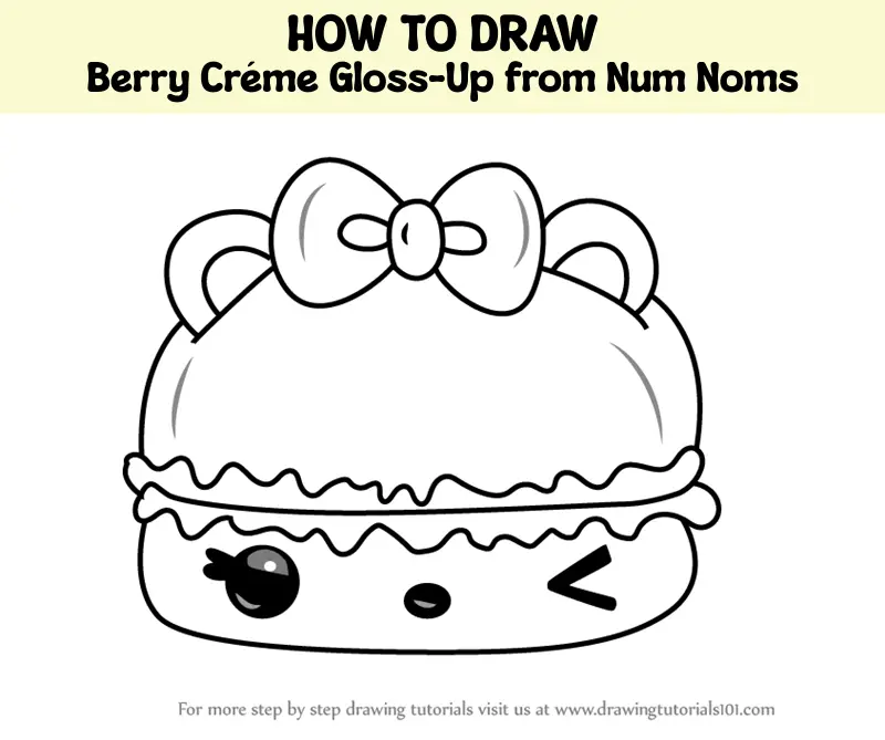 How To Draw Berry Cr Me Gloss Up From Num Noms Num Noms Step By Step Drawingtutorials Com