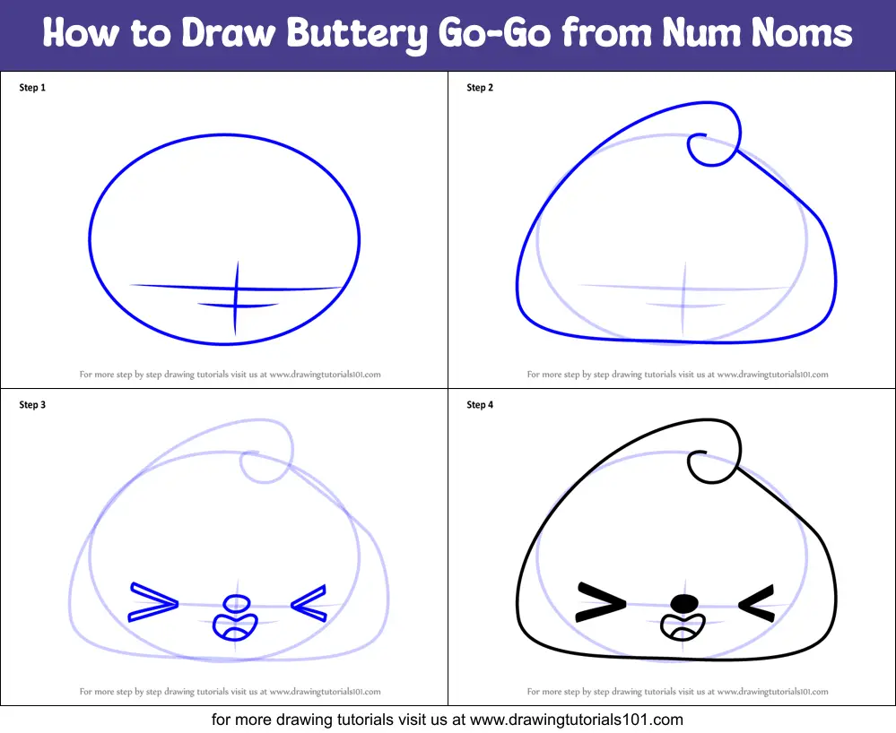 How to Draw Buttery Go-Go from Num Noms (Num Noms) Step by Step ...