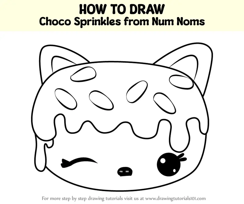 How to Draw Choco Sprinkles from Num Noms (Num Noms) Step by Step ...