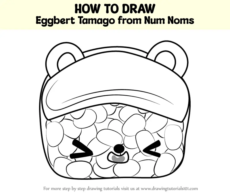 How to Draw Eggbert Tamago from Num Noms (Num Noms) Step by Step ...