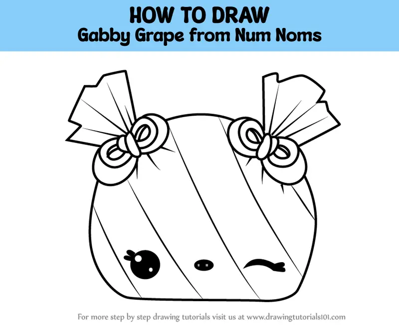 How to Draw Gabby Grape from Num Noms (Num Noms) Step by Step ...