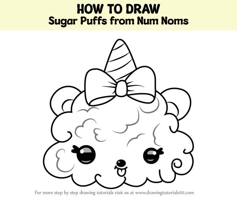 How To Draw Sugar Puffs From Num Noms Num Noms Step By Step Drawingtutorials Com