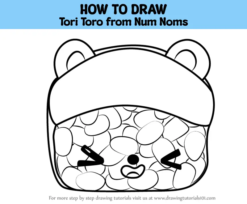 How to Draw Tori Toro from Num Noms (Num Noms) Step by Step ...