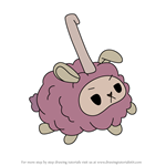 How to Draw Fuzz the Lamb from Pikmi Pops