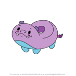 How to Draw Hoopo the Hippo from Pikmi Pops