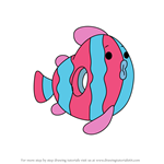 How to Draw Jesta the Clown Fish from Pikmi Pops