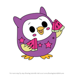 How to Draw Middy the Owl from Pikmi Pops