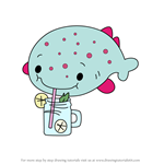 How to Draw Niji the Whale Shark from Pikmi Pops