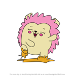 How to Draw Pingle the Hedgehog from Pikmi Pops