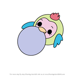 How to Draw Puff the Parrot from Pikmi Pops