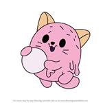 How to Draw Ripple the Cat from Pikmi Pops