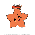 How to Draw Saffron the Starfish from Pikmi Pops