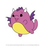 How to Draw Wisp the Dragon from Pikmi Pops
