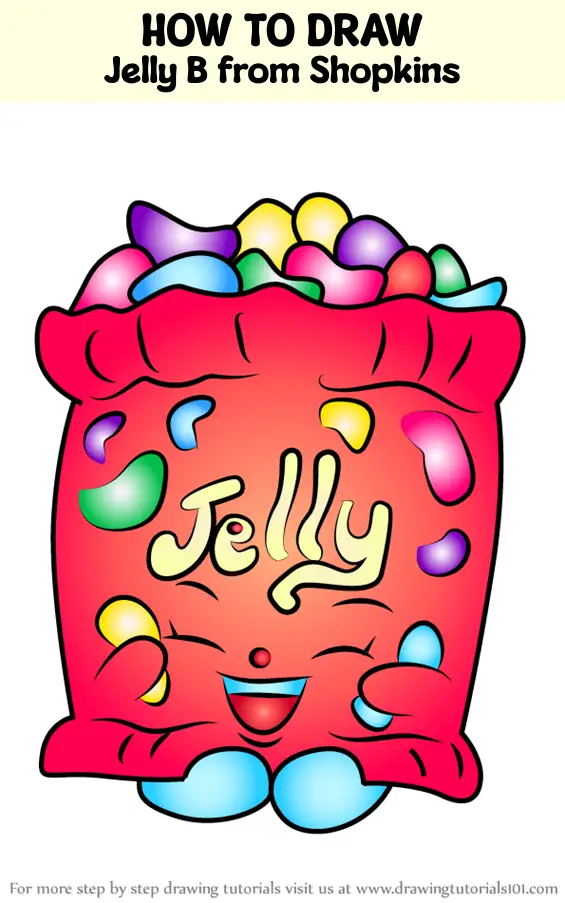 How to Draw Jelly B from Shopkins (Shopkins) Step by Step ...