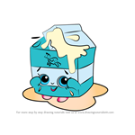 How to Draw Spilt Milk from Shopkins