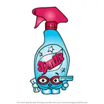 How to Draw Squeaky Clean from Shopkins