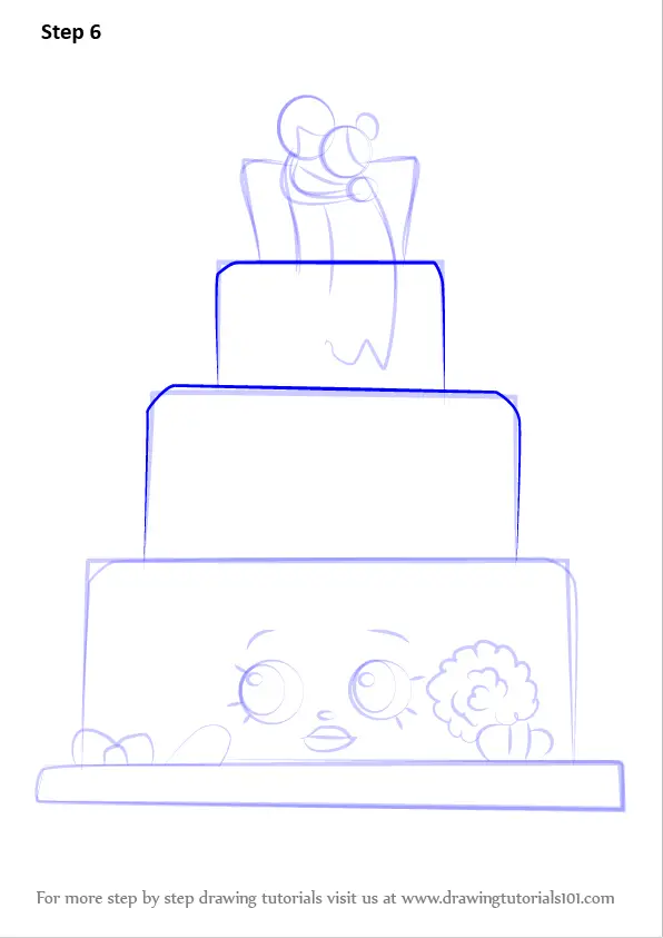 Learn How to Draw  Wendy Wedding  Cake  from Shopkins 